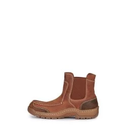 Justin Men's Stampede Light Duty Channing Brown Round Moc Toe Work Boot -Justin Sale Shop JUSE254 3