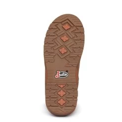 Justin Men's Stampede Light Duty Channing Brown Round Moc Toe Work Boot -Justin Sale Shop JUSE254 6