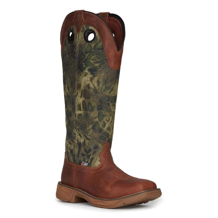 Justin Men's Strike Russet Brown And Camo EH Wide Square Toe Snake Boots 3 Justin Men's Strike Russet Brown And Camo EH Wide Square Toe Snake Boots
