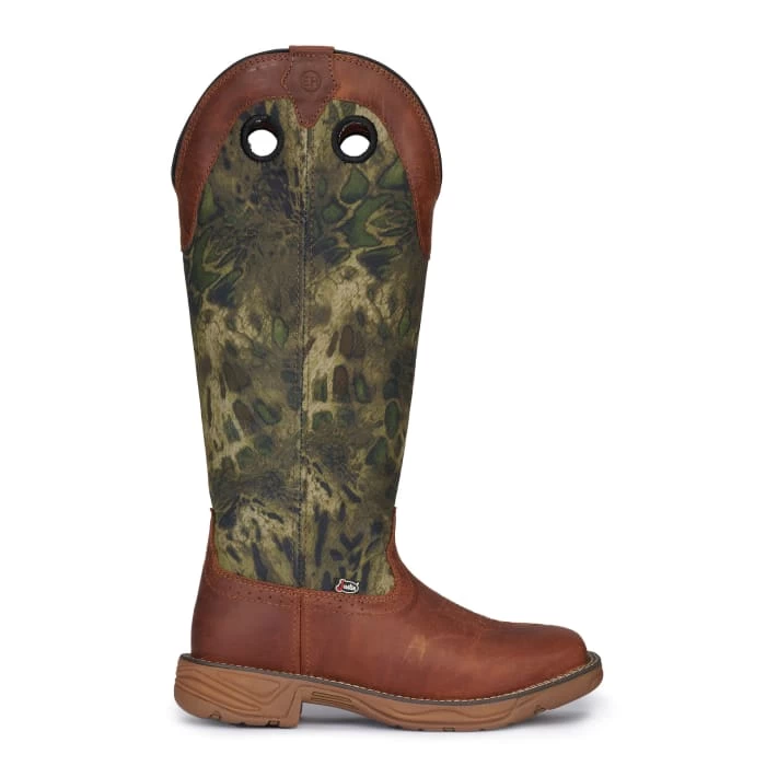 Justin Men's Strike Russet Brown And Camo EH Wide Square Toe Snake Boots 7 Justin Men's Strike Russet Brown And Camo EH Wide Square Toe Snake Boots - Image 5