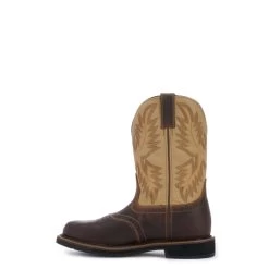 Justin Men's Superintendent Golden Brown And Bone Round Toe Work Boot -Justin Sale Shop JUSE4660 3