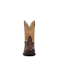 Justin Men's Stampede Superintendent Waxy Brown And Ivory Round Steel Toe Work Boot -Justin Sale Shop JUSE4661 2