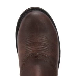 Justin Men's Stampede Superintendent Waxy Brown And Ivory Round Steel Toe Work Boot -Justin Sale Shop JUSE4661 7