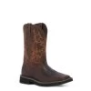 Justin Men's Stampede Driller Dark Brown Square Toe Work Boot -Justin Sale Shop JUSE4681 1