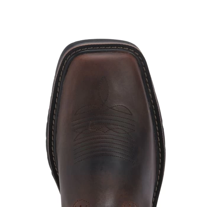 Justin Men's Stampede Driller Dark Brown Square Toe Work Boot 9 Justin Men's Stampede Driller Dark Brown Square Toe Work Boot - Image 7