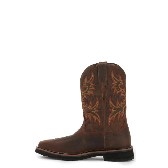 Justin Men's Stampede Driller Dark Brown Square Steel Toe Work Boot 5 Justin Men's Stampede Driller Dark Brown Square Steel Toe Work Boot - Image 3