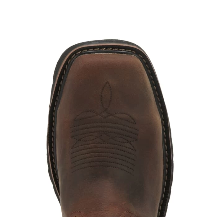 Justin Men's Stampede Driller Dark Brown Square Steel Toe Work Boot 9 Justin Men's Stampede Driller Dark Brown Square Steel Toe Work Boot - Image 7