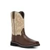 Justin Men's Stampede Driller Rich Brown And Ivory Square Steel Toe Work Boot -Justin Sale Shop JUSE4684 1