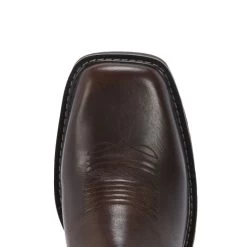 Justin Men's Stampede Driller Dark Brown And Green Square Toe Work Boot -Justin Sale Shop JUSE4687 7