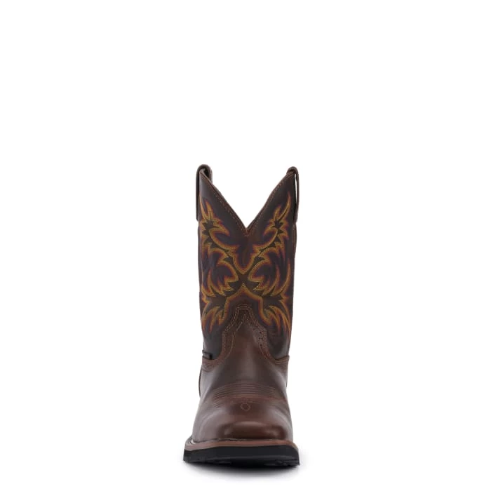 Justin Men's Stampede Driller Brown Waterproof Square Toe Work Boot 4 Justin Men's Stampede Driller Brown Waterproof Square Toe Work Boot - Image 2