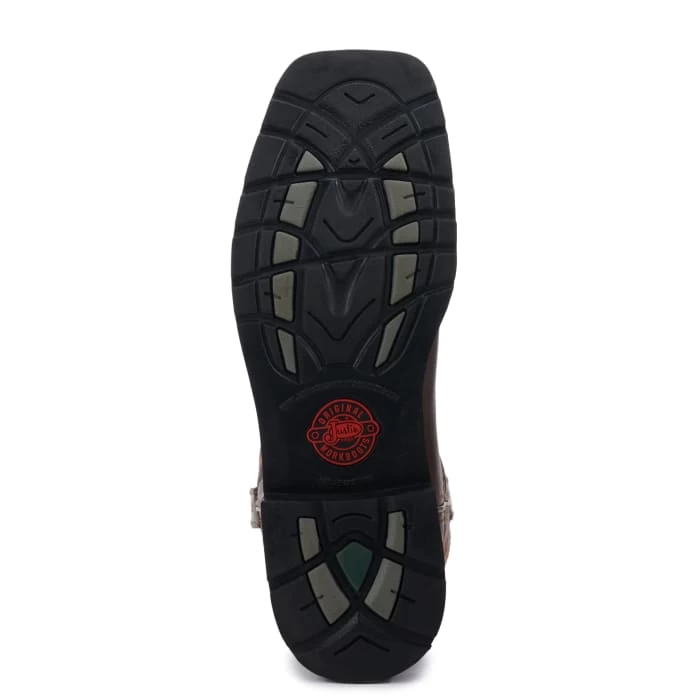 Justin Men's Stampede Driller Brown Waterproof Square Toe Work Boot 8 Justin Men's Stampede Driller Brown Waterproof Square Toe Work Boot - Image 6