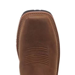 Justin Men's Hybred Derrickman Peanut Brown And Turquoise Waterproof Square Steel Toe Work Boot -Justin Sale Shop JUSE4972 7