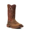Justin Men's Rush Peanut Tan And Bronze Orange Wide Square Toe Cowboy Boots -Justin Sale Shop JUSE7402 1