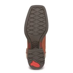 Justin Men's Stampede Canter Whiskey Brown And Tan Wide Square Toe Cowboy Boots -Justin Sale Shop JUSE7511 6