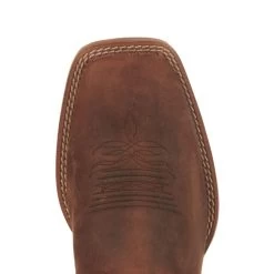 Justin Men's Stampede Brown And Red Wide Square Toe Cowboy Boots -Justin Sale Shop JUSE7610 7