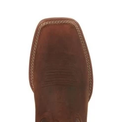 Justin Men's Stampede Dark Brown Wide Square Toe Cowboy Boots -Justin Sale Shop JUSE7613 7
