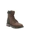 Justin Men's Vibram Commander X5 Pipefitter Tobacco Square Steel Toe Lace Up Work Boot
