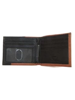 Justin Bi-Fold 2 Tone Black Brown Leather Wallet 1920567W4 -Justin Sale Shop Justin 1920567W4 3