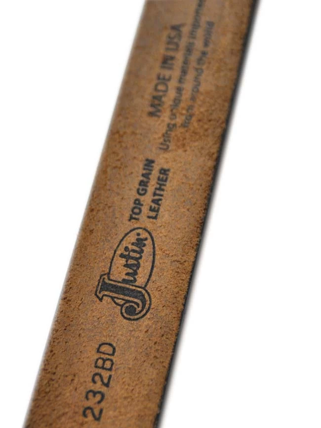 Justin 232BD Work Basic Leather Belt Bark 6 Justin 232BD Work Basic Leather Belt Bark - Image 4