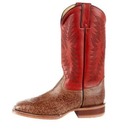 Justin Boots Men`s Vintage Mink Smooth Ostrich 13` Red Top Boot 9 Justin Boots Men`s Vintage Mink Smooth Ostrich 13` Red Top Boot -Justin Sale Shop MJ2501 3