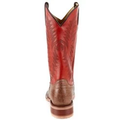 Justin Boots Men`s Vintage Mink Smooth Ostrich 13` Red Top Boot 10 Justin Boots Men`s Vintage Mink Smooth Ostrich 13` Red Top Boot -Justin Sale Shop MJ2501 4