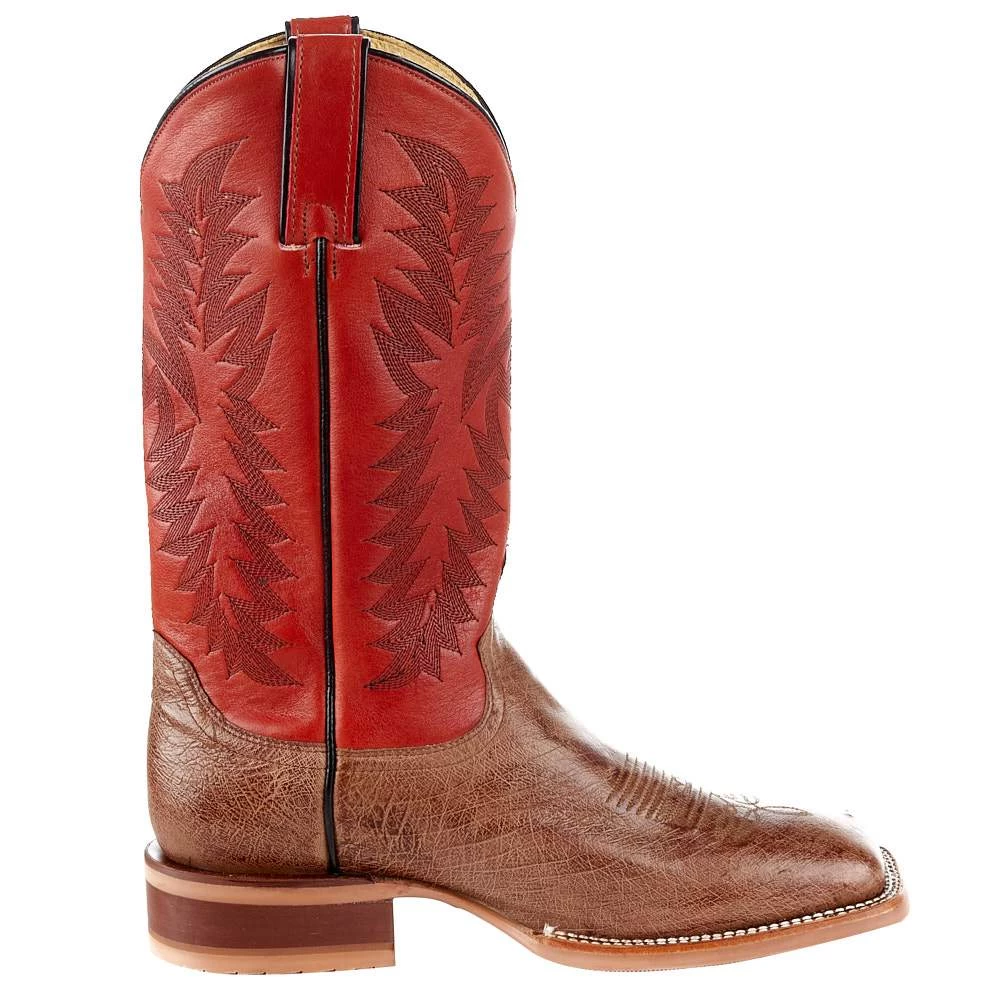 Justin Boots Men`s Vintage Mink Smooth Ostrich 13` Red Top Boot 7 Justin Boots Men`s Vintage Mink Smooth Ostrich 13` Red Top Boot - Image 5