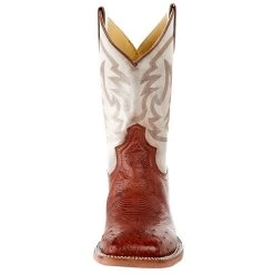 Justin Boots Men's Justin NRS Exclusive Vintage Almond Brown Smooth Ostrich Cowboy Boot -Justin Sale Shop MJ2502 2