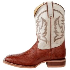 Justin Boots Men's Justin NRS Exclusive Vintage Almond Brown Smooth Ostrich Cowboy Boot -Justin Sale Shop MJ2502 3