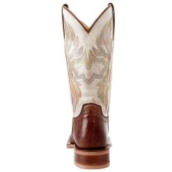 Justin Boots Women's NRS Exclusive Rum Brown Smooth Ostrich Cowgirl Boot -Justin Sale Shop MJ3500 4