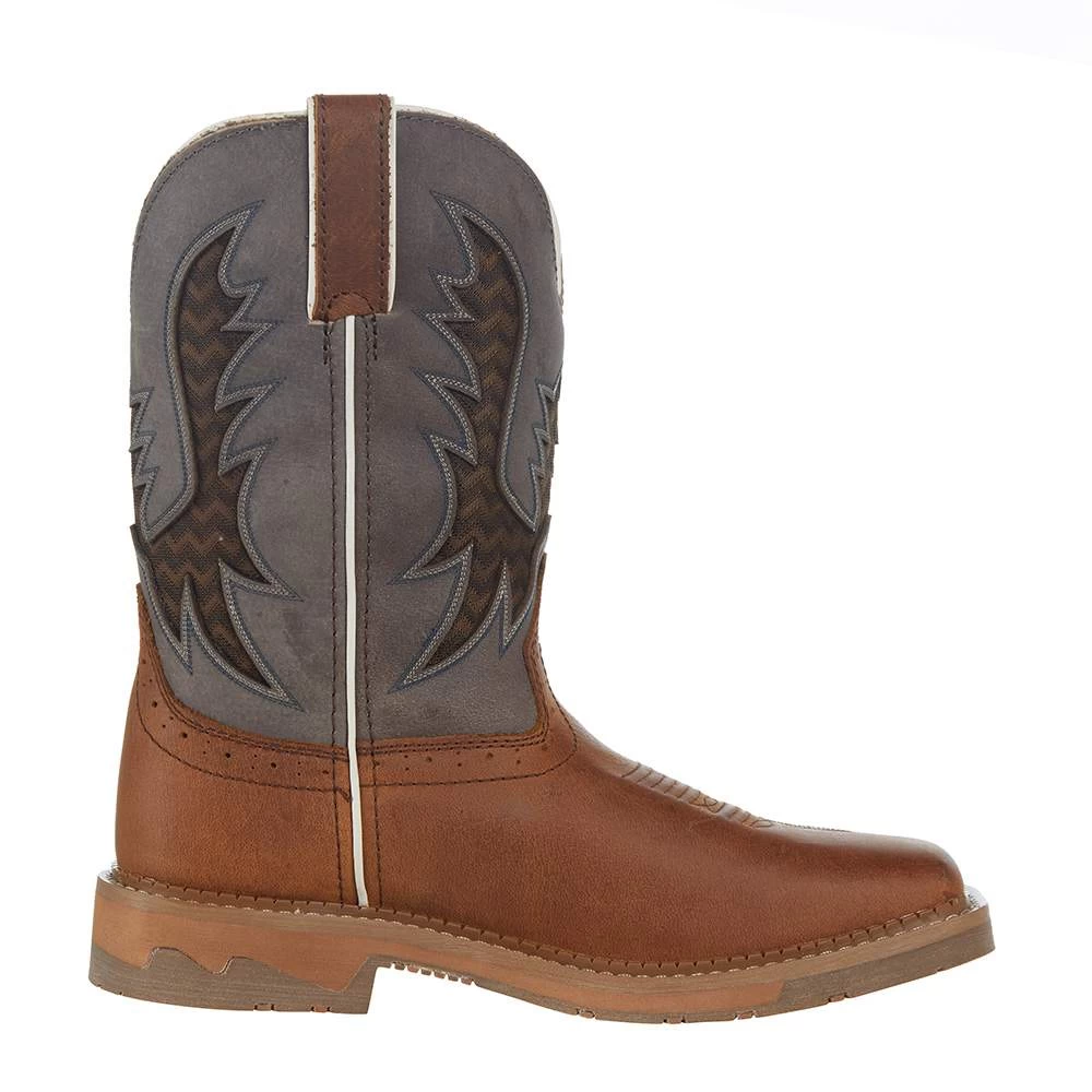 Justin Boots Men`s Stampede Bolt Redwood Water Buffalo 11in Independence Boot 7 Justin Boots Men`s Stampede Bolt Redwood Water Buffalo 11in Independence Boot - Image 5