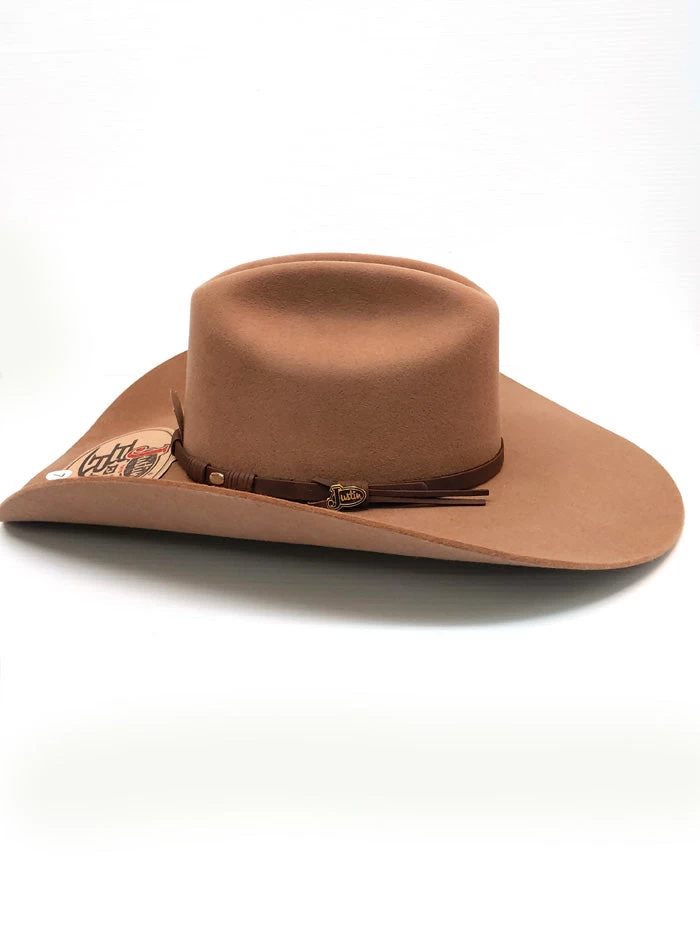 Justin JF0657TOWN 6x Townes Western Felt Hat Fawn 6 Justin JF0657TOWN 6x Townes Western Felt Hat Fawn - Image 4