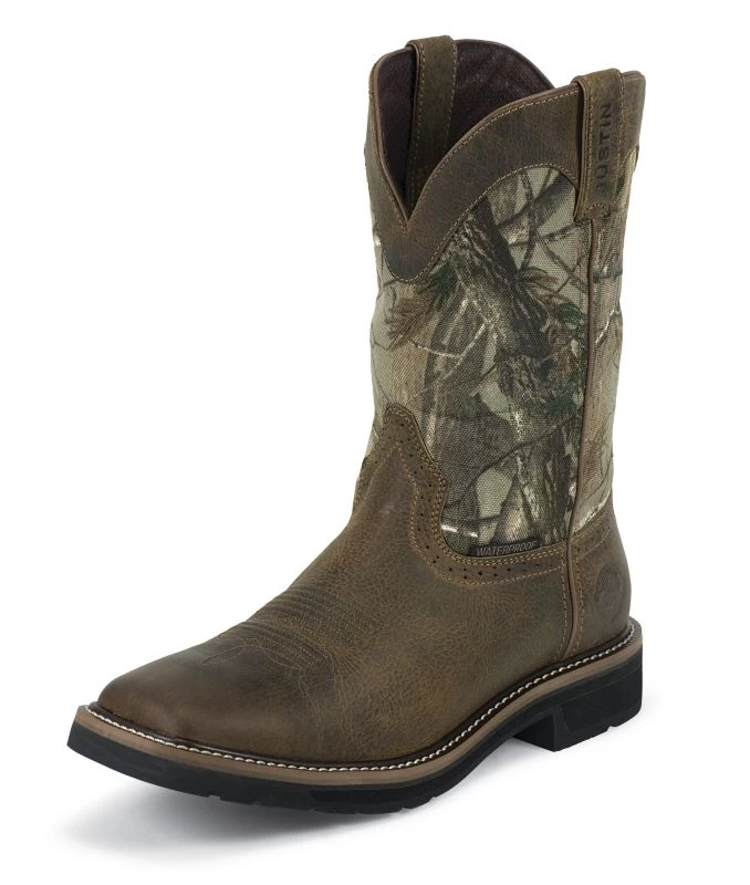 Justin Boots Justin Mens Sq Wtrprf RealTree Work Boots 3 Justin Boots Justin Mens Sq Wtrprf RealTree Work Boots