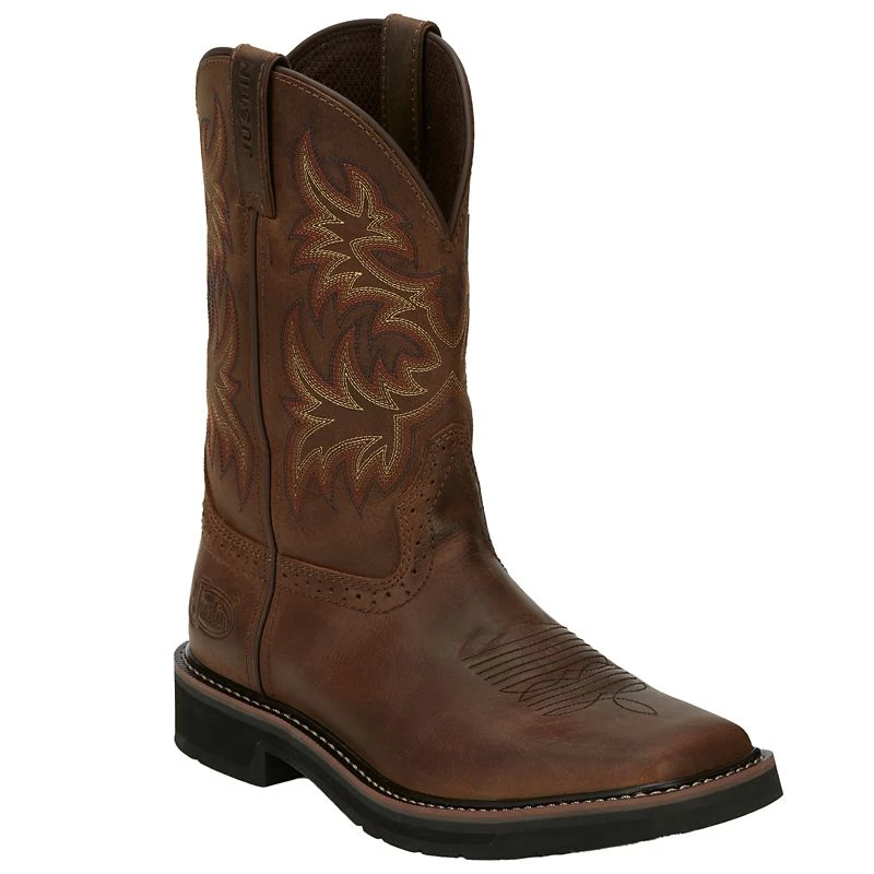 Justin Boots Justin Mens Stampede Sq Rugged Work Boots 4 Justin Boots Justin Mens Stampede Sq Rugged Work Boots - Image 2