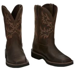 Justin Boots Justin Mens Stampede Sq Rugged Work Boots