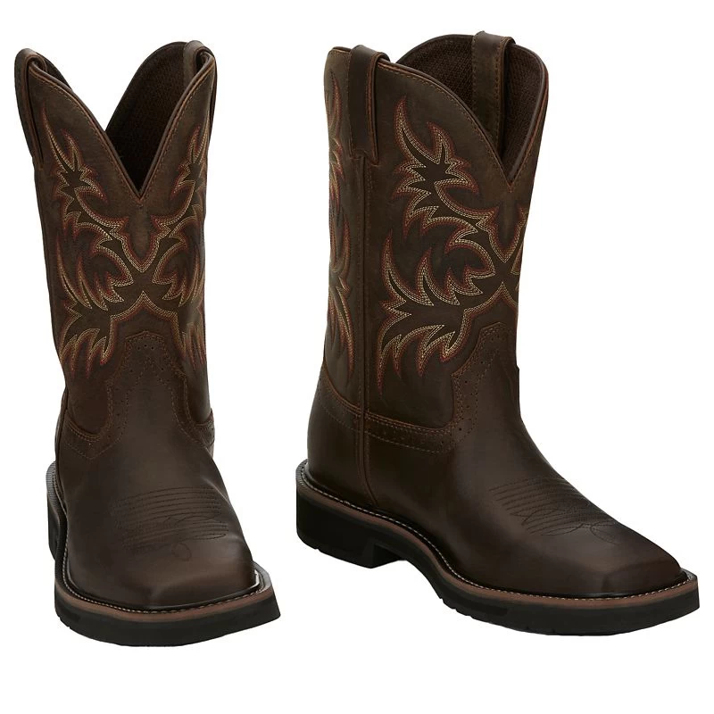 Justin Boots Justin Mens Stampede Sq Rugged Work Boots 3 Justin Boots Justin Mens Stampede Sq Rugged Work Boots