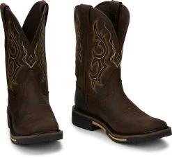 Justin Boots Justin Mens Stampede Joist WP Sq Toe Boots -Justin Sale Shop TE018312 01