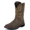 Justin Boots Justin Mens Stampede WP Pull-On Work Boots -Justin Sale Shop TE022859