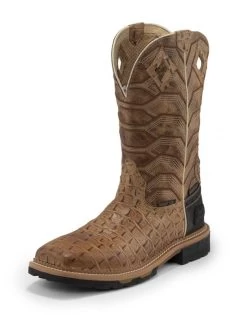 Justin Boots JOW Mens WP Comp Toe Derrickman Carm Boots