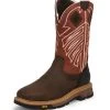 Justin Men's Original Work Boots 11" Commander-X5 Square Toe ST WP WK2115 -Justin Sale Shop WK2115 autox565