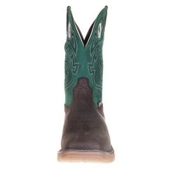 Justin Boot Company Men's H20 Rush Brown 11in. Green Top Soft Toe Work Boot -Justin Sale Shop WK4339 1