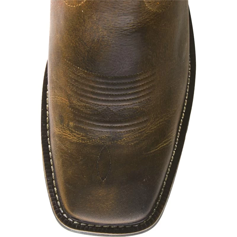 Men's Justin Stampede Rugged Tan Cowhide Work Boots 4 Men's Justin Stampede Rugged Tan Cowhide Work Boots - Image 2