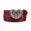 Justin C21337 Womens True Heartland Belt Red -Justin Sale Shop jrgaz9lv
