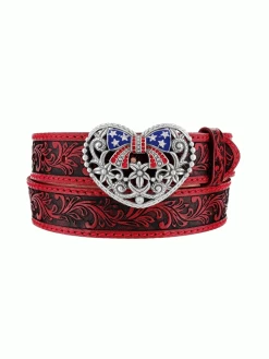 Justin Sale Shop 47 Justin C21337 Womens True Heartland Belt Red