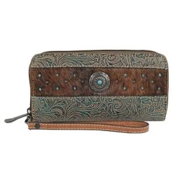 Justin Women's Embossed Hair-On Wallet