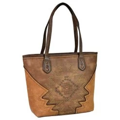 Justin Women's Mixed Metal Stud Aztec Tote Bag
