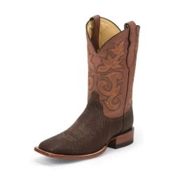 Justin Sale Shop 4 Justin Boots Justin Mens Cognac Oiled Shark Square Toe Boots 8591