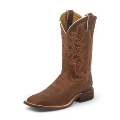 Justin Boots Justin Men's Bent Rail Collection Distressed Cognac Vamp And 11"Upper BR735