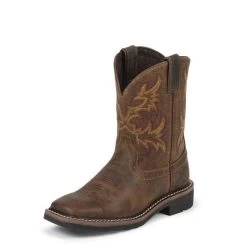 Justin Sale Shop 26 Justin Boots Justin Kids Stampede Workboots Rugged Tan Buffalo Vamp And Upper 4681JR