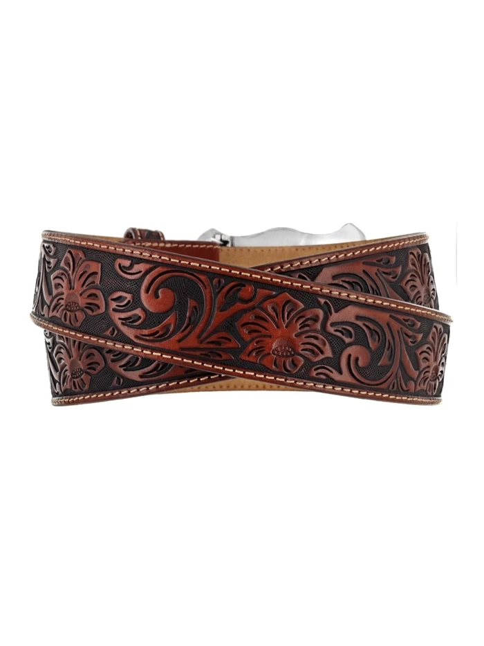 Justin C11194 Mens Classic Longhorn Leather Belt Brown 4 Justin C11194 Mens Classic Longhorn Leather Belt Brown - Image 2