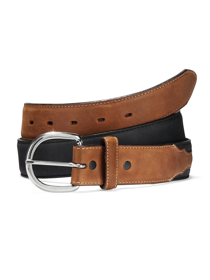 Justin 53700 Mens Classic Western Belt Black Brown 3 Justin 53700 Mens Classic Western Belt Black Brown